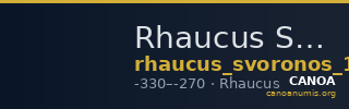 Rhaucus Svoronos 1890 (1972) 3 — CANOA