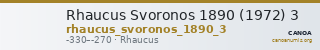 Rhaucus Svoronos 1890 (1972) 3 — CANOA