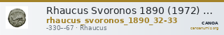 Rhaucus Svoronos 1890 (1972) 32-33 — CANOA
