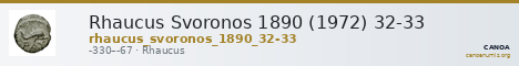Rhaucus Svoronos 1890 (1972) 32-33 — CANOA
