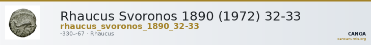 Rhaucus Svoronos 1890 (1972) 32-33 — CANOA