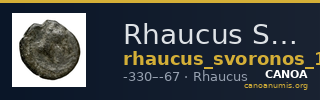 Rhaucus Svoronos 1890 (1972) 5, 36-37 — CANOA