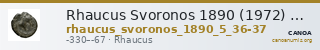 Rhaucus Svoronos 1890 (1972) 5, 36-37 — CANOA