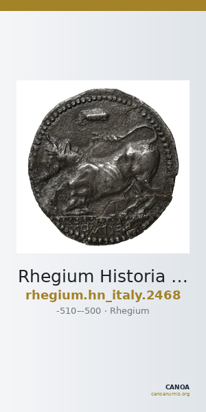 Rhegium Historia Numorum Italy 2468 — CANOA
