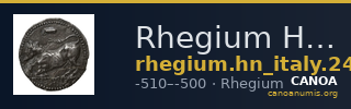 Rhegium Historia Numorum Italy 2468 — CANOA