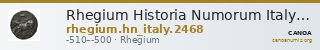 Rhegium Historia Numorum Italy 2468 — CANOA