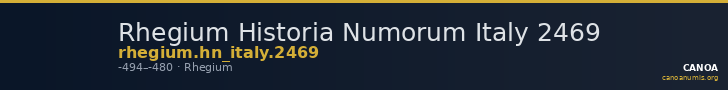 Rhegium Historia Numorum Italy 2469 — CANOA