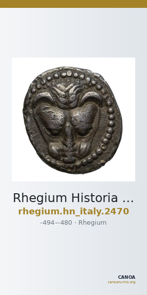 Rhegium Historia Numorum Italy 2470 — CANOA