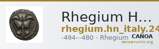 Rhegium Historia Numorum Italy 2470 — CANOA