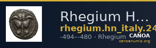Rhegium Historia Numorum Italy 2470 — CANOA