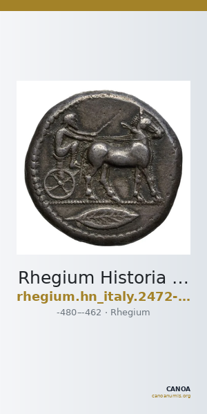 Rhegium Historia Numorum Italy 2472-2474 — CANOA