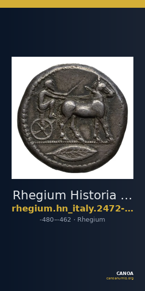 Rhegium Historia Numorum Italy 2472-2474 — CANOA