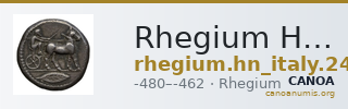 Rhegium Historia Numorum Italy 2472-2474 — CANOA