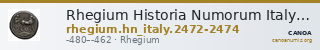 Rhegium Historia Numorum Italy 2472-2474 — CANOA