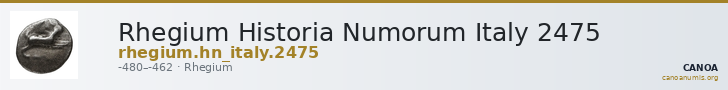 Rhegium Historia Numorum Italy 2475 — CANOA