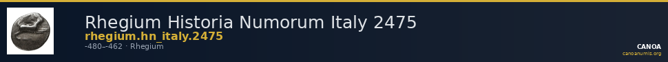 Rhegium Historia Numorum Italy 2475 — CANOA