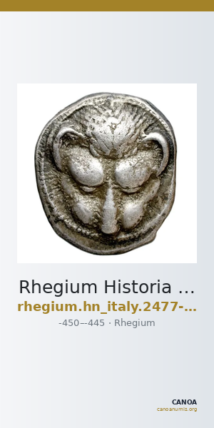 Rhegium Historia Numorum Italy 2477-2478 — CANOA
