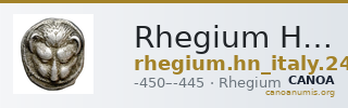 Rhegium Historia Numorum Italy 2477-2478 — CANOA