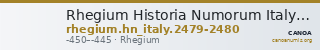 Rhegium Historia Numorum Italy 2479-2480 — CANOA