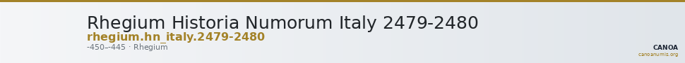 Rhegium Historia Numorum Italy 2479-2480 — CANOA