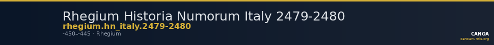 Rhegium Historia Numorum Italy 2479-2480 — CANOA