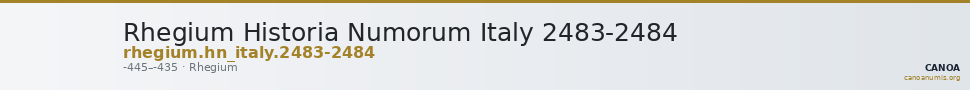 Rhegium Historia Numorum Italy 2483-2484 — CANOA