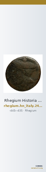 Rhegium Historia Numorum Italy 2485-2486 — CANOA