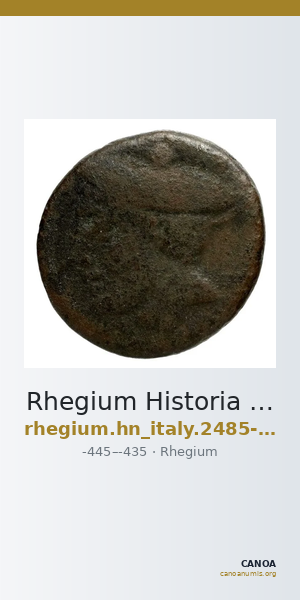 Rhegium Historia Numorum Italy 2485-2486 — CANOA