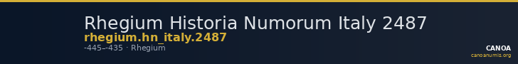 Rhegium Historia Numorum Italy 2487 — CANOA