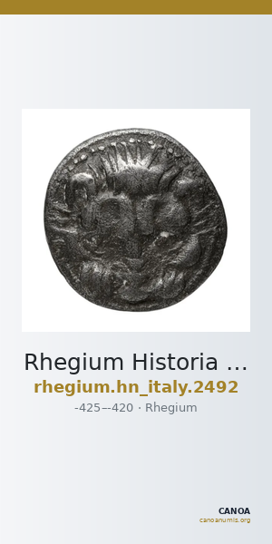 Rhegium Historia Numorum Italy 2492 — CANOA