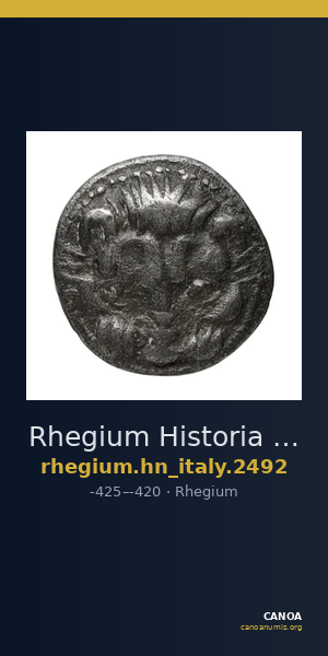 Rhegium Historia Numorum Italy 2492 — CANOA