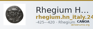 Rhegium Historia Numorum Italy 2492 — CANOA