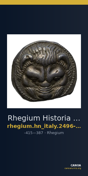 Rhegium Historia Numorum Italy 2496-2497 — CANOA