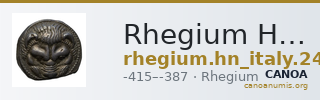 Rhegium Historia Numorum Italy 2496-2497 — CANOA