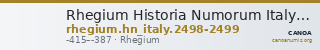 Rhegium Historia Numorum Italy 2498-2499 — CANOA