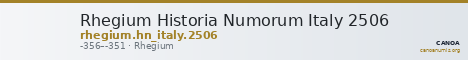 Rhegium Historia Numorum Italy 2506 — CANOA