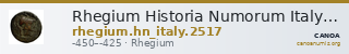 Rhegium Historia Numorum Italy 2517 — CANOA