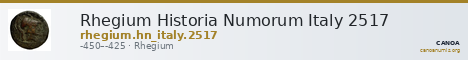 Rhegium Historia Numorum Italy 2517 — CANOA