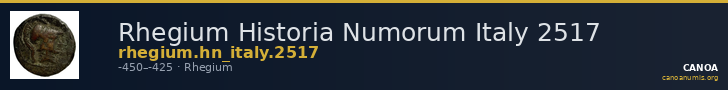 Rhegium Historia Numorum Italy 2517 — CANOA