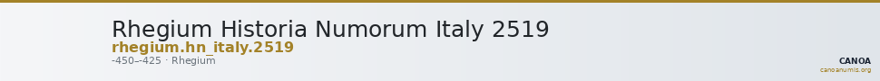 Rhegium Historia Numorum Italy 2519 — CANOA