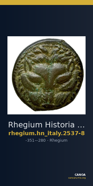 Rhegium Historia Numorum Italy 2537-8 — CANOA
