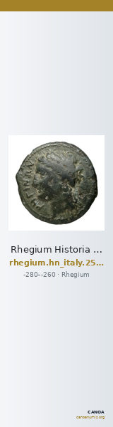 Rhegium Historia Numorum Italy 2540 — CANOA