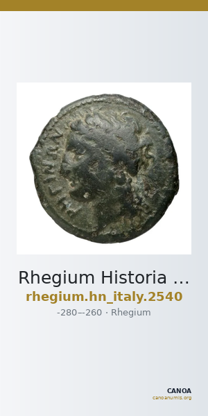 Rhegium Historia Numorum Italy 2540 — CANOA