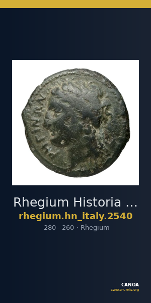 Rhegium Historia Numorum Italy 2540 — CANOA