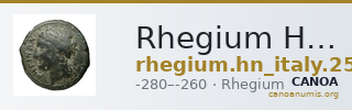 Rhegium Historia Numorum Italy 2540 — CANOA
