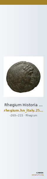 Rhegium Historia Numorum Italy 2542 — CANOA