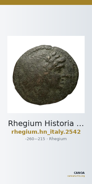 Rhegium Historia Numorum Italy 2542 — CANOA