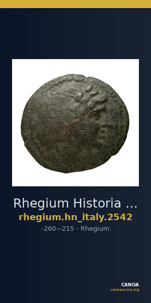 Rhegium Historia Numorum Italy 2542 — CANOA