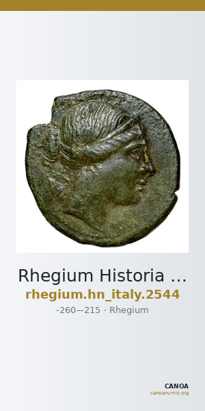 Rhegium Historia Numorum Italy 2544 — CANOA