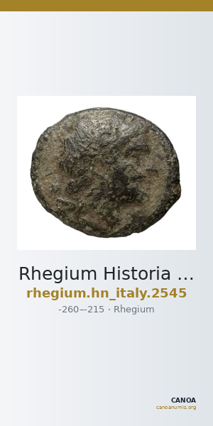 Rhegium Historia Numorum Italy 2545 — CANOA